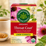 Traditional Medicinals Organic Throat Coat Lemon Echinacea Herbal Tea - 16 Bags